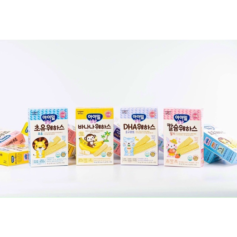 Bánh xốp ăn dặm nhân kem Ildong Hàn Quốc cho bé từ 9tháng