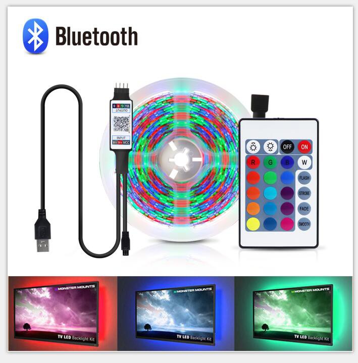 Bán Sỉ! Dây Đèn Led 85-265v Bluetooth 5v 2835 Smd Trang Trí Bàn Điều Khiển Tv Pc Chống Thấm Nước