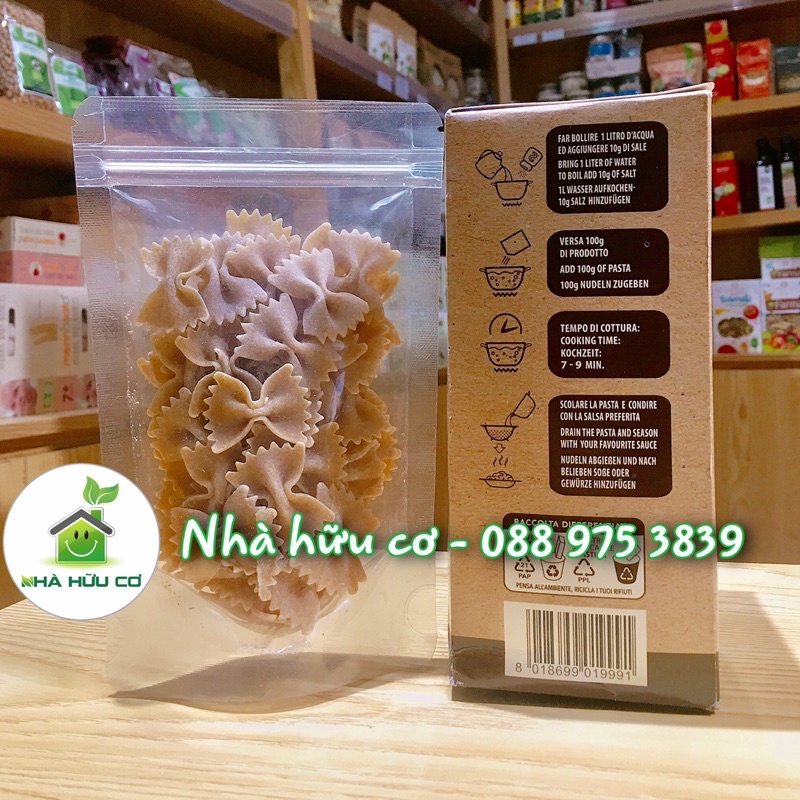 Nui nơ hữu cơ Probios 500g/ Organic Whole Wheat Farfalle - Date: 26/10/2023 - Nhà Hữu Cơ