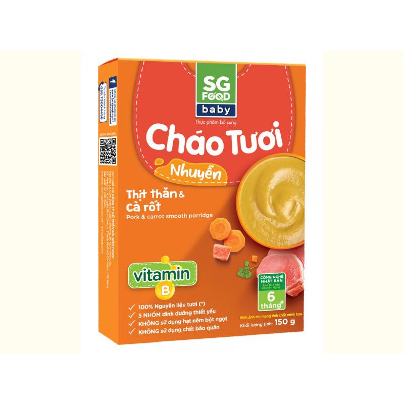 Combo thùng cháo tươi SG FOOD cho bé đủ 25 vị 240g 89360