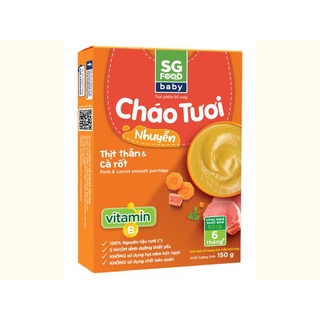 Cháo tươi nhuyễn thịt thăn & cà rốt