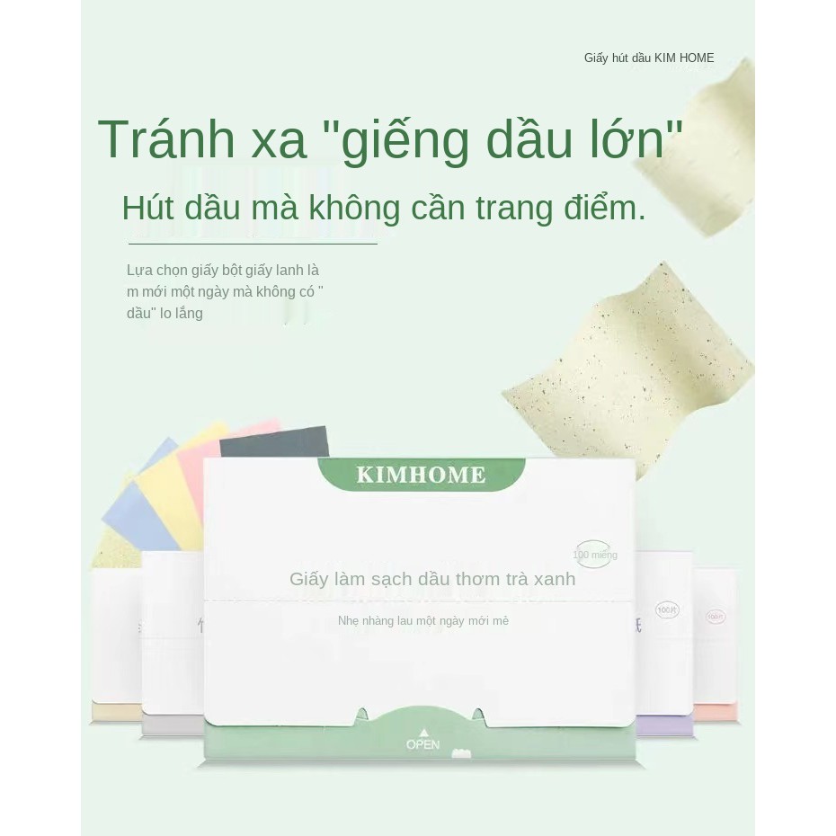 Hộp 100 Giấy Thấm Dầu Có Khả Năng Khử Mùi Tốt Cho Da Tiện Dụng | BigBuy360 - bigbuy360.vn