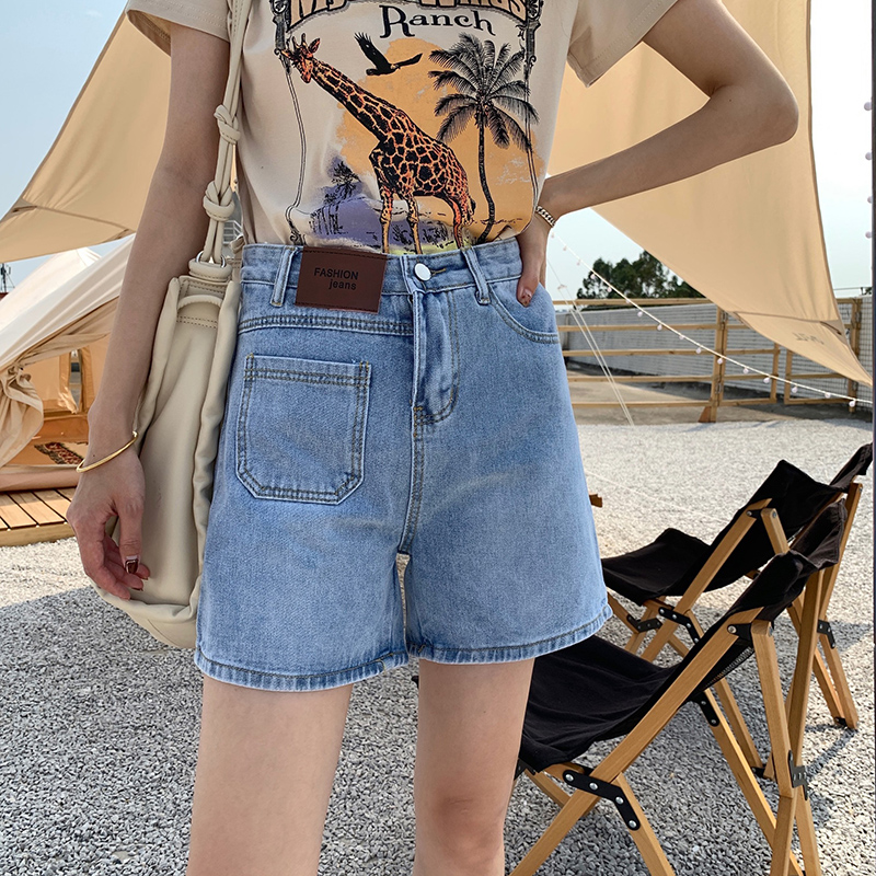 Quần short jean IELGY lưng cao thời trang năng động cá tính dành cho nữ