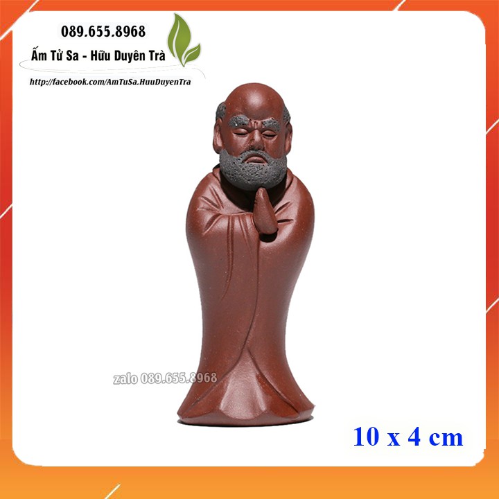 Đạo cụ bàn trà bằng tử sa - tượng đạt ma sư tổ - pha trà, trà đạo - chuyên trà ô long, trà thái nguyên