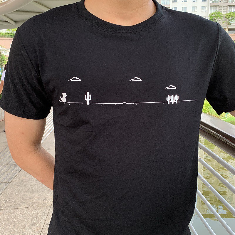 Áo thun nam tay ngắn cổ tròn SimpleMan hình đẹp đơn giản ( Áo Khủng long No internet ) | BigBuy360 - bigbuy360.vn