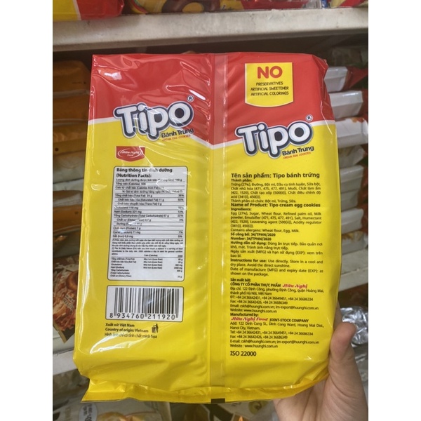 BÁNH TRỨNG TIPO 100% TRỨNG TƯƠI 220g