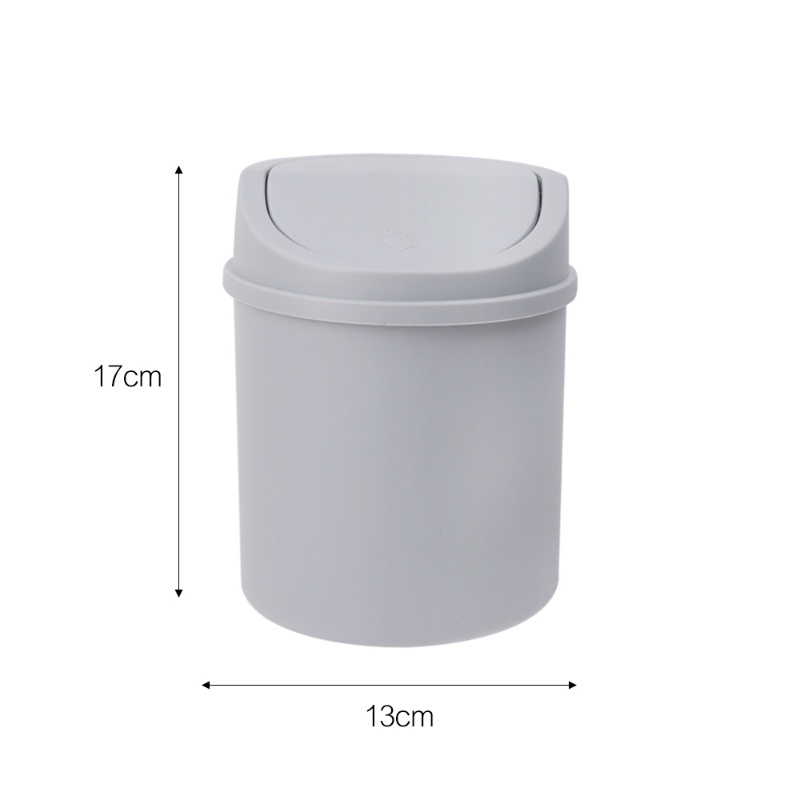 Thùng rác cỡ nhỏ để bàn Có Nắp Xoay Được Tiện Dụng Cho Gia Đình / Văn Phòng