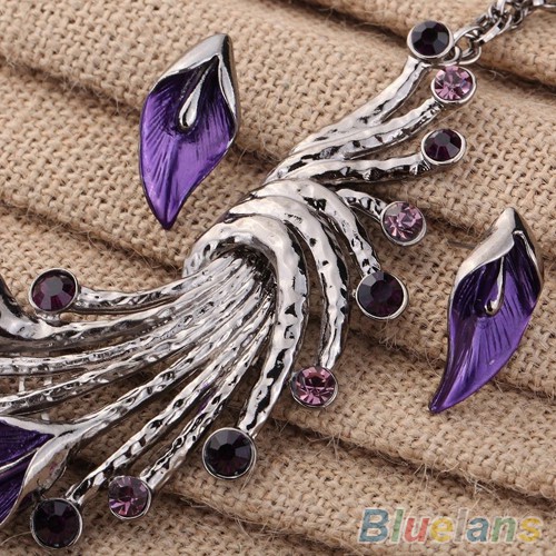 Set Vòng cổ Và Bông Tai Đính Đá