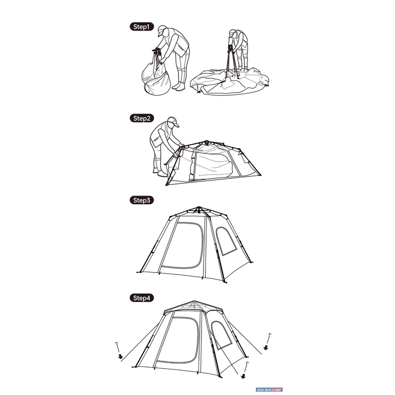 Lều 3-4 Người Ango Pop-up NatureHike NH21ZP010