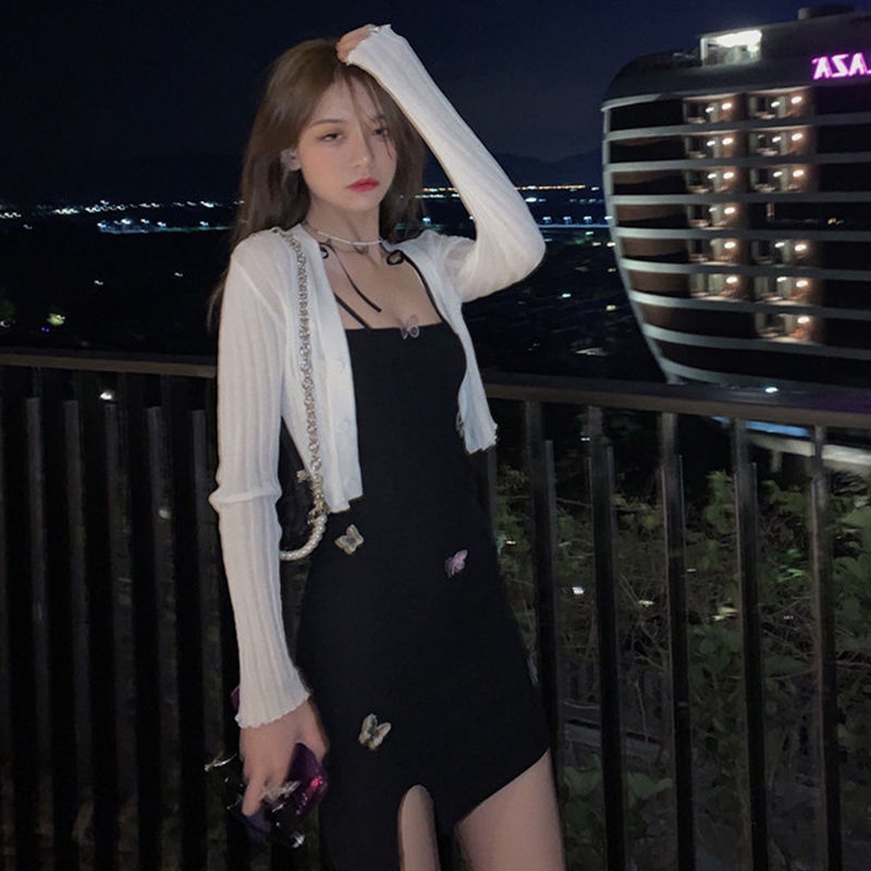 Áo khoác cardigan COZOK dệt kim tay dài chống nắng thời trang