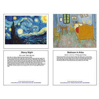 Flashcard 10 bức tranh đẹp nhất của Van Gogh 15x21cm TGXQ thẻ học thông minh