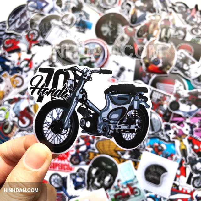 Sticker XE CUB decal hình dán tem dán chống nước trang trí xe, laptop, nón bảo hiểm