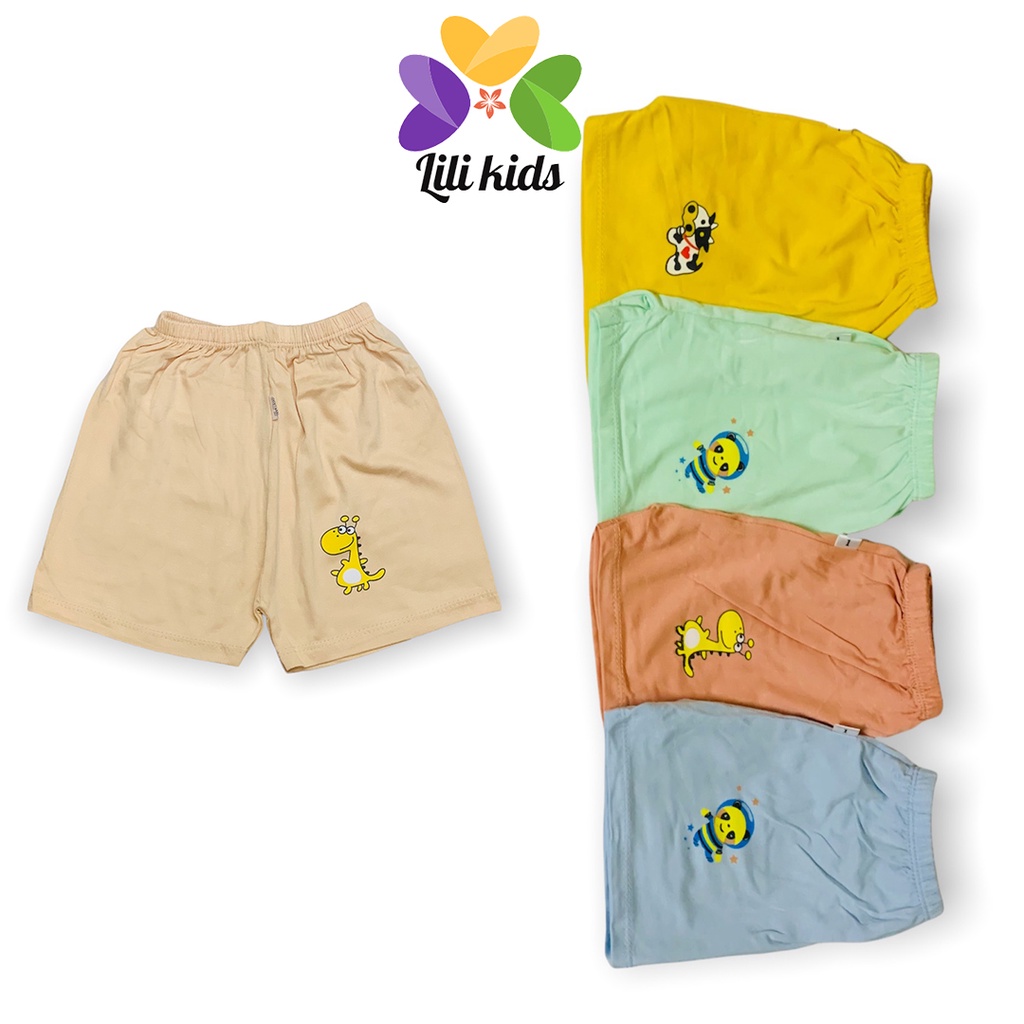 Quần đùi cho bé gái và bé trai chất thun lạnh mềm thông hơi LILIKIDS QC14