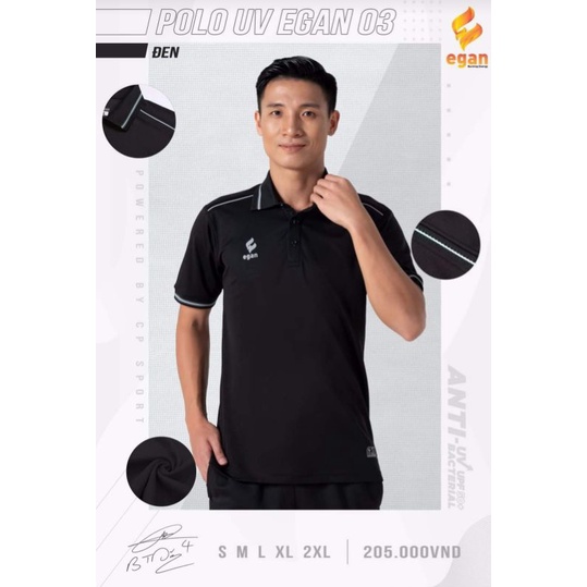 ÁO POLO UV EGAN 03 MÀU ĐEN MỚI ,ĐẸP CHÍNH HÃNG