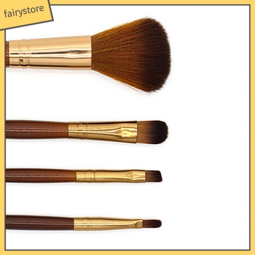 [Hàng mới về] 4 Cọ trang điểm đánh phấn mắt/ môi chuyên nghiệp chất liệu lông bằng nylon mềm an toàn cho da