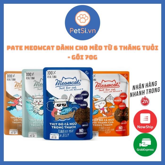 Pate MeowCat cho mèo gói 70g