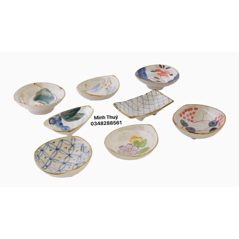 Đĩa gốm Nhật Yamakatsu Mino Toen