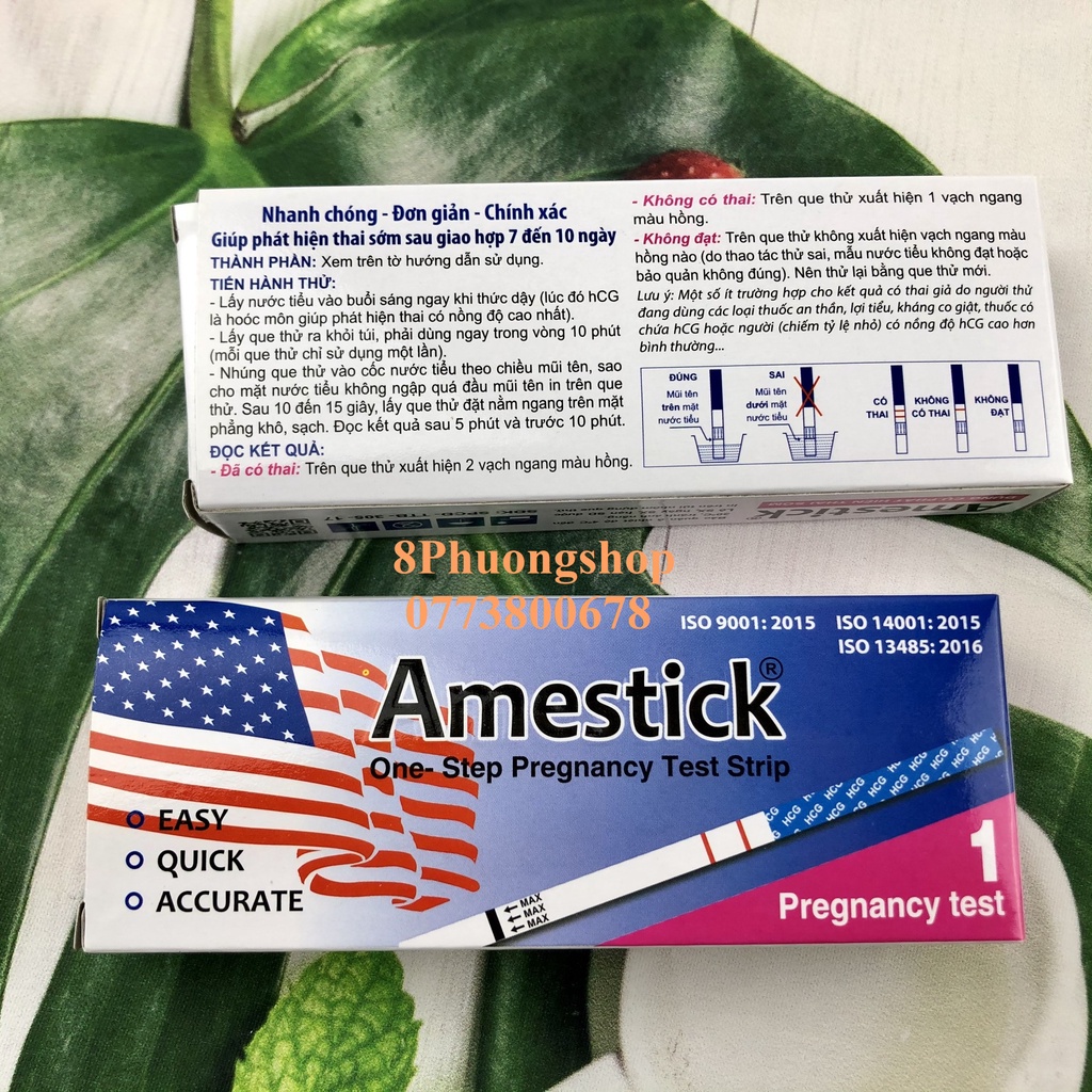 Combo 6 que thử thai AMESTICK phát hiện thai sớm, nhanh, gọn - Que thử thai TANAPHAR AMESTICK tiện lợi, chính xác cao