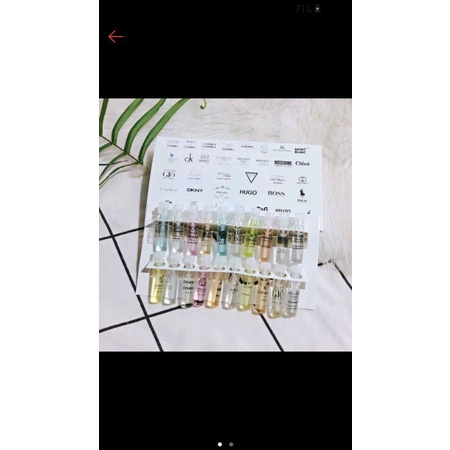 Sét 20 ống test nước hoa mini 2ml