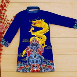 Áo dài gấm bé trai