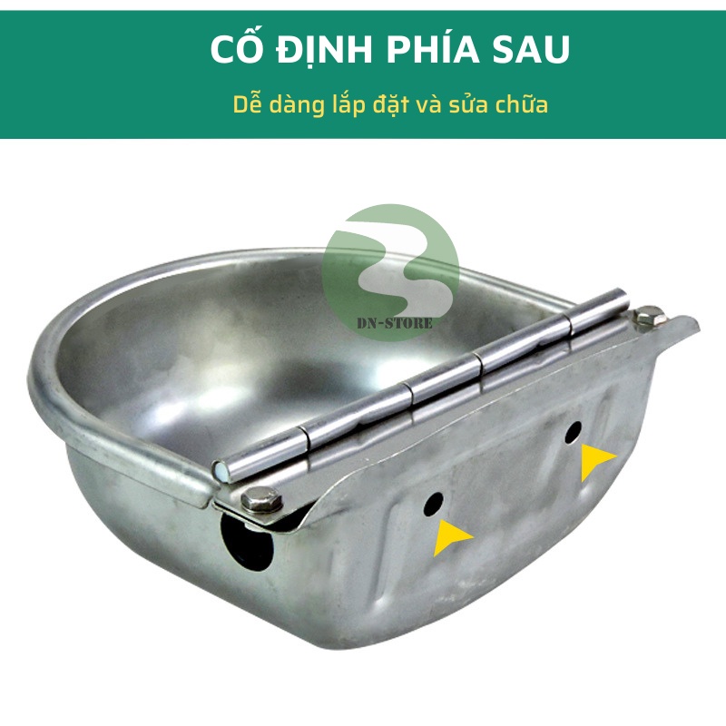 Máng uống nước tự động Dương ninh cho bò gia xúc Inox 304 MU49
