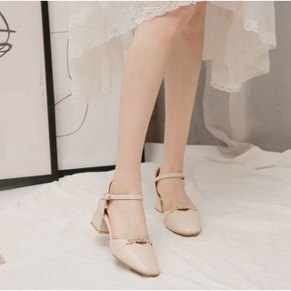 Guốc Đế Cao 3 Phân Mũi Vuông