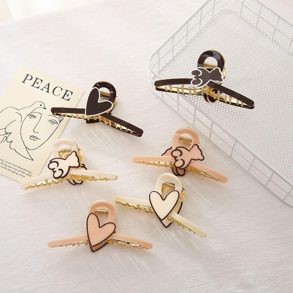 Kẹp Tóc Càng Cua Họa Tiết Hoạt Hình Phong Cách Cổ Điển Cho Nữ