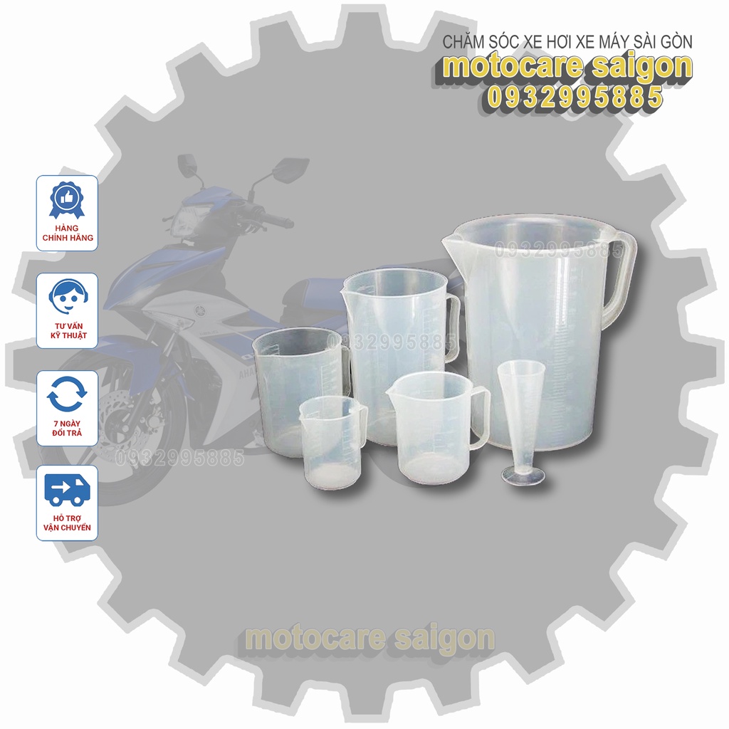 Ca đong ca chia vạch dùng đo định lượng thay nhớt xe gắn máy 100ml 250ml 500ml 1000ml