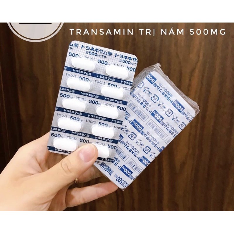 [100v lẻ] HOTTransamin_500mg - Viên Uống Trị_Nám, Trắng Da Transamin_500mg Nhật Bản