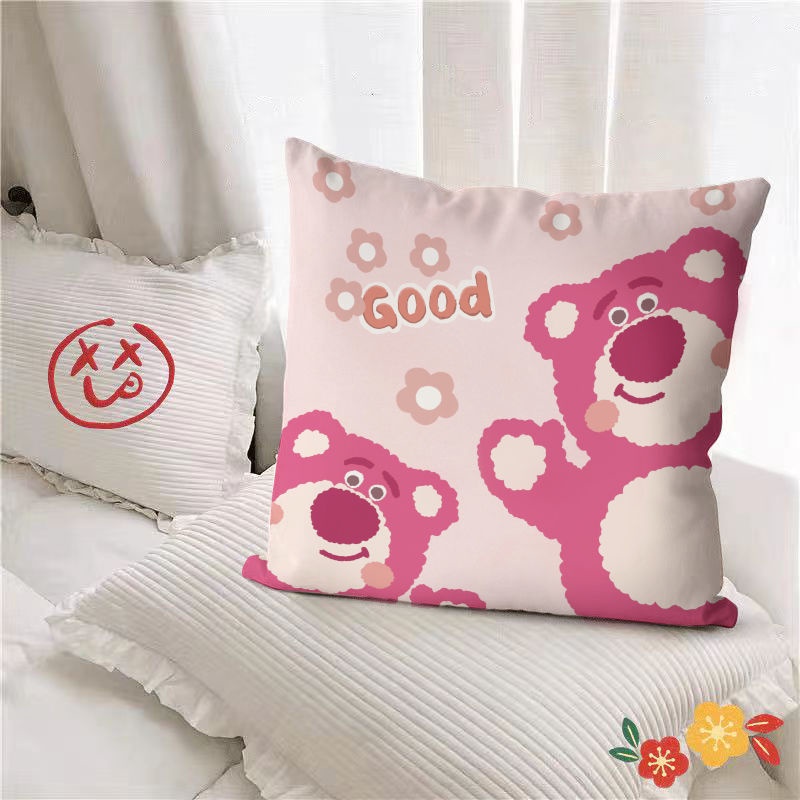 Gối Ngủ Hai Mặt In Hoạt Hình Gấu Dâu Tây Disney Dễ Thương