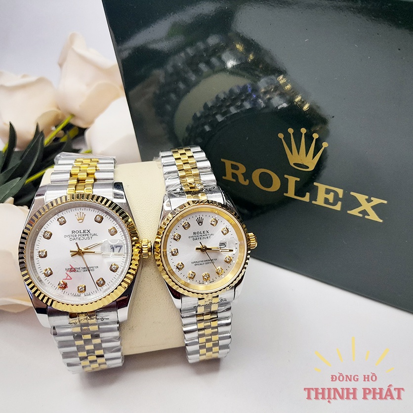 Đồng Hồ Đôi Nam Nữ R.OLEX Kính Sapphire Chống Nước - Phong Cách Thanh Lịch, Sang Trọng