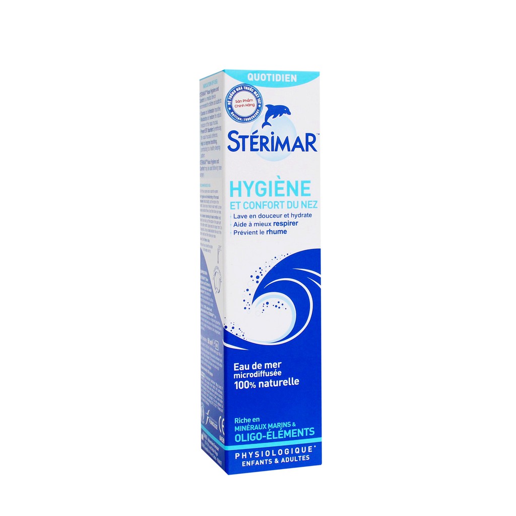 ✅ Sterimar Nose Hygiene And Comfort - Chai 50ml - Làm Sạch Mũi, Thông Mũi