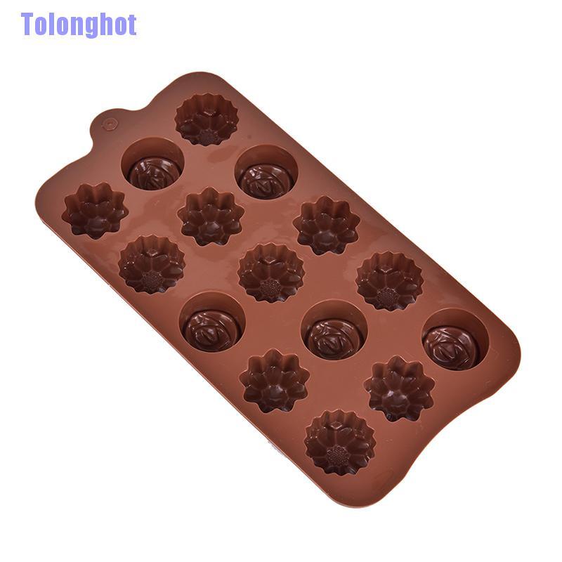 Tolonghot> 1Pc New Silicone Rose Flower-Shape Chocolate Cake Soap Mold Bake-Ice Tray Moulds