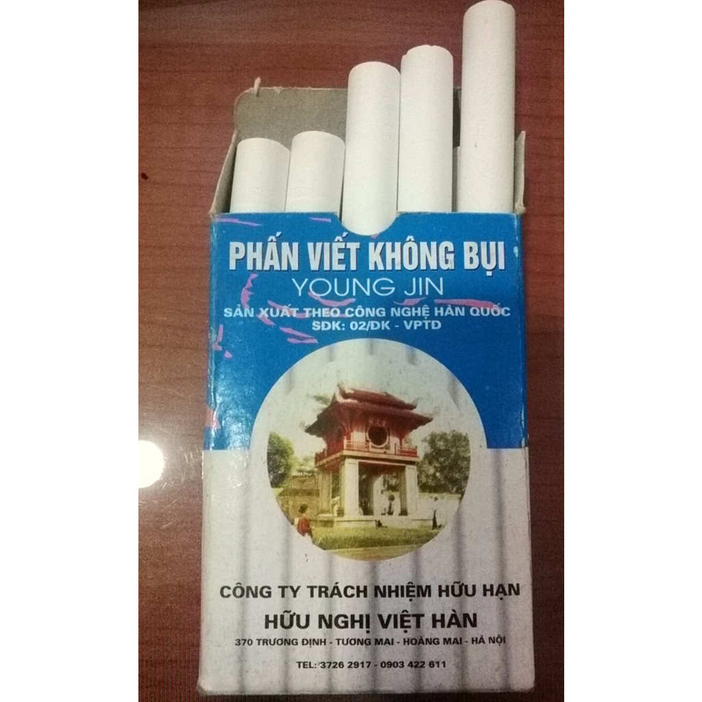 Phấn trắng, phấn màu viết bảng không bụi