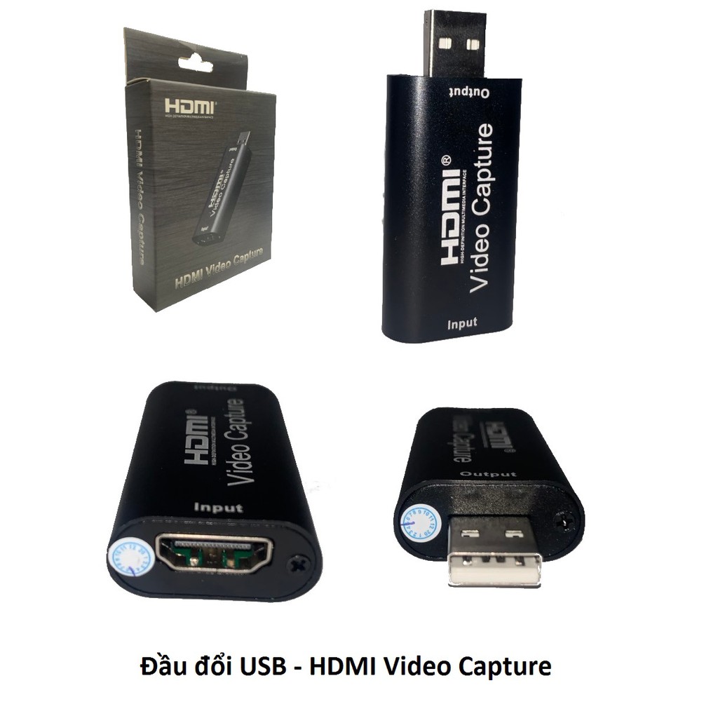Thiết bị ghi HDMI capture 4K hdmi 1080P  sang USB 2.0  ,30 khung hình/s Phát trực tiếp ,video chơi game hội nghị giảng d