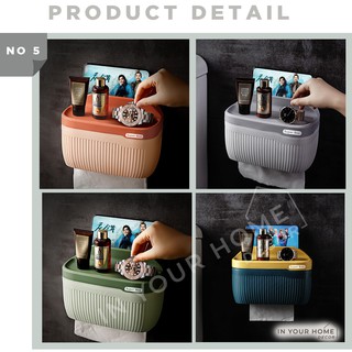 Hộp đựng khăn giấy treo tường phong cách Bắc Âu chống thấm nước cho nhà vệ sinh