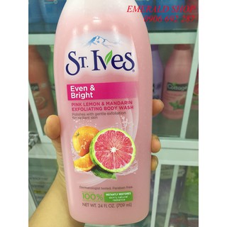 Sữa tắm làm sáng da Hương Cam Chanh St. Ives Even & Bright body wash 709ml