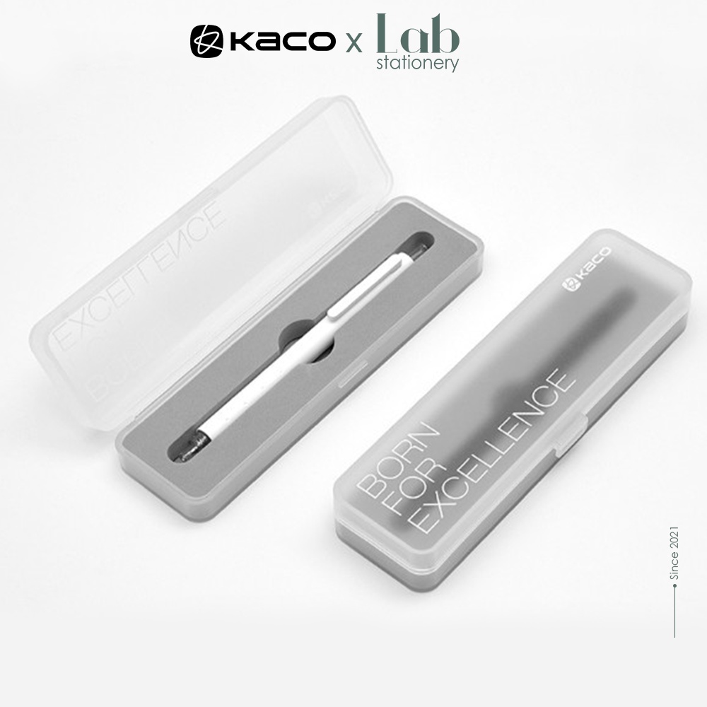 Bút Kaco Rocket Mực Gel Labo 0.5 Có Ngòi Thay Thế Mực Đen, Xanh, Đỏ