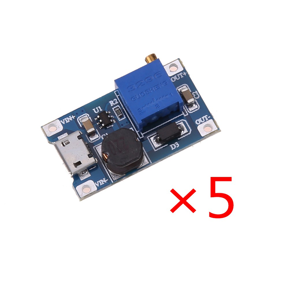 Set 5 bảng mạch tăng áp DC 2A 2-24V tiện dụng