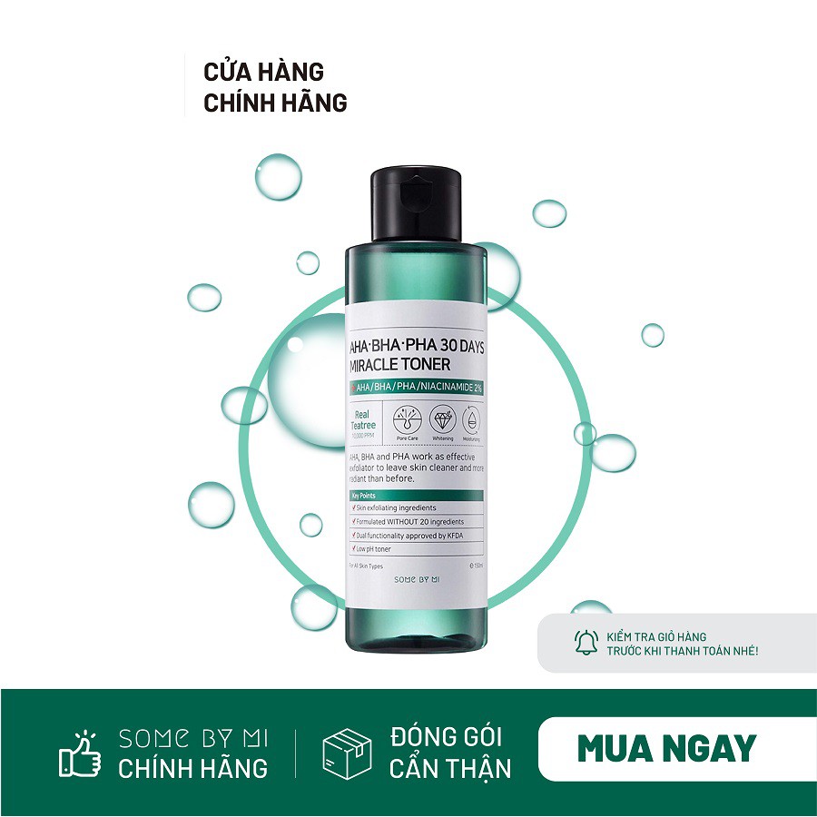 Nước Hoa Hồng Trị Mụn Some By Mi AHA-BHA-PHA 30 Days Miracle Toner