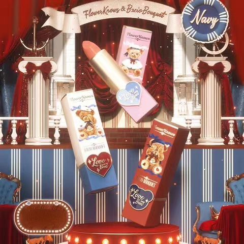 FLOWER KNOWS Son Môi Teddy Bear Mềm Mịn Như Nhung Màu Đậu Trắng Tạo Hiệu Ứng Sương Mù