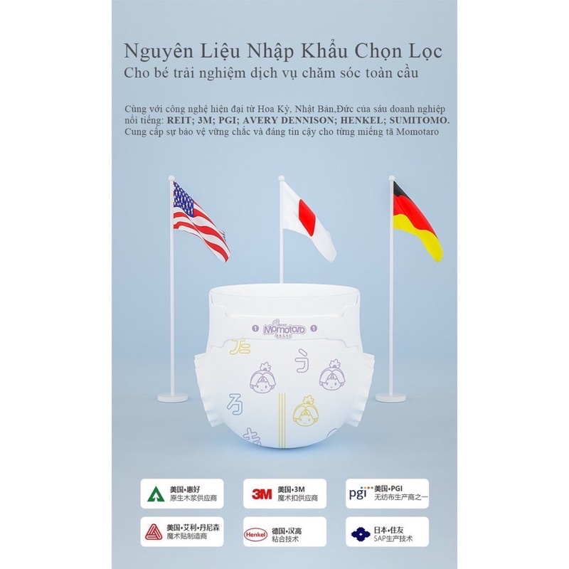 Tã/Bỉm dán/quần MOMOTARO S112/M96/L84/XL78/XXL72/XXXL70