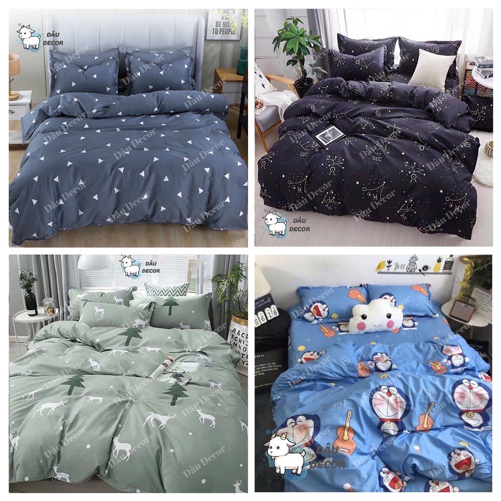 Vỏ chăn lồng được ruột bông chất liệu cotton poly 1m9x2m1, Mẫu đa dạng