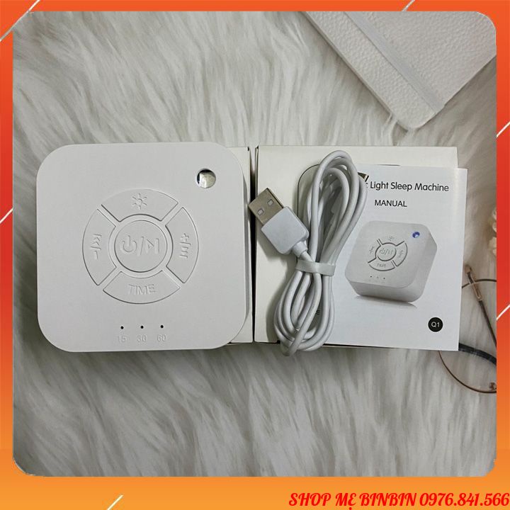 Máy tạo tiếng ồn trắng thế hệ mới 9 loại âm thanh giúp bé ngủ ngon sâu giấc, bảo hành 6 tháng