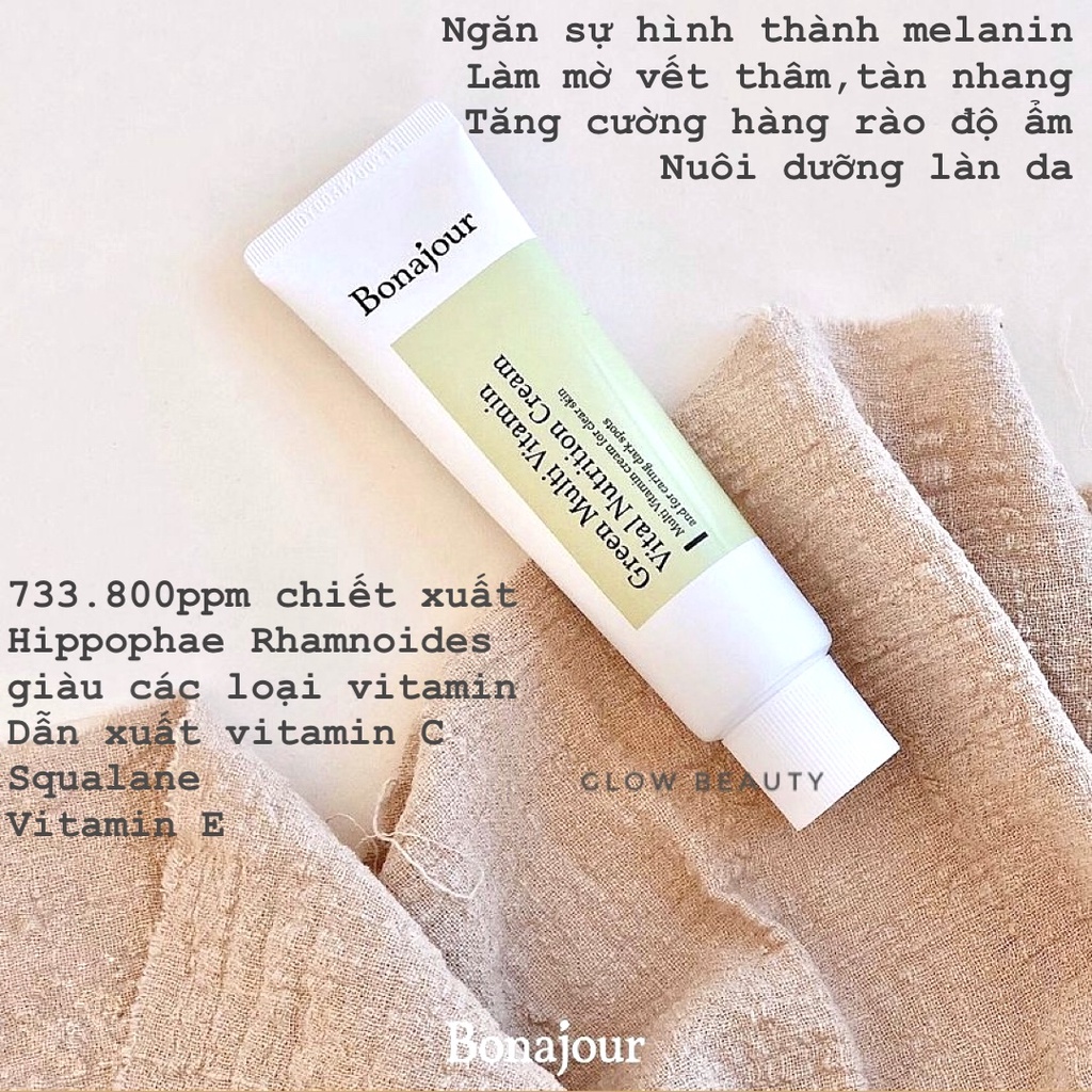 Kem dưỡng ẩm sáng da giàu dinh dưỡng BONAJOUR Green Multi-Vitamin Vital Nutrition Cream 50ml