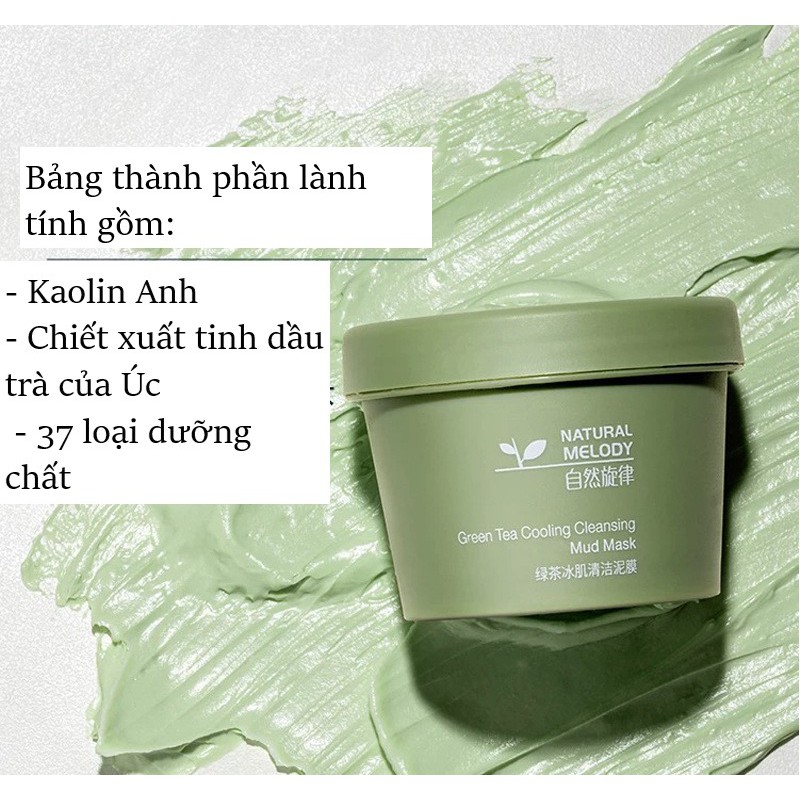 Mặt nạ bùn Natural Melody trà xanh và hoa hồng