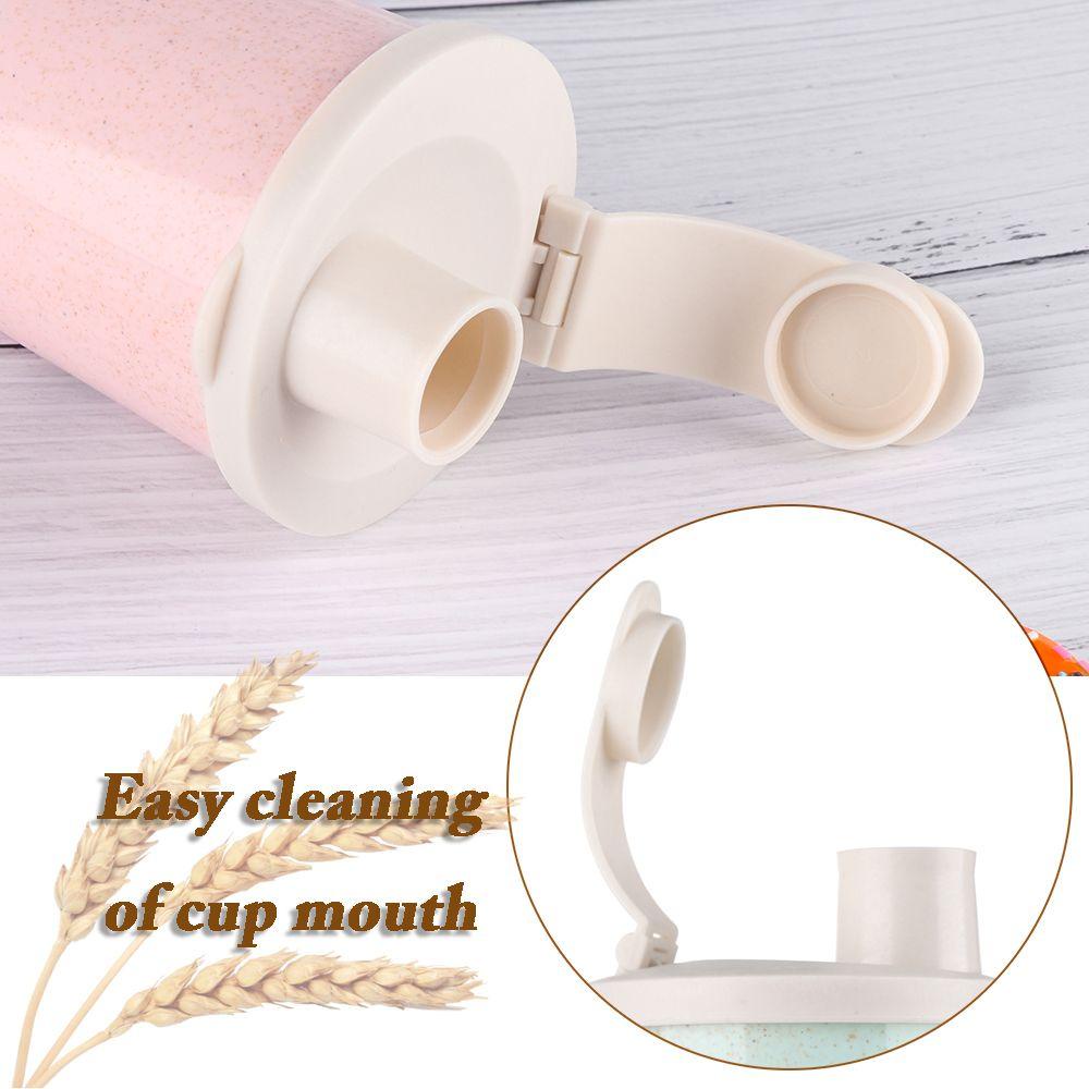 Bình Nước 450ml Bằng Sợi Rơm Lúa Mì An Toàn Cho Sức Khỏe