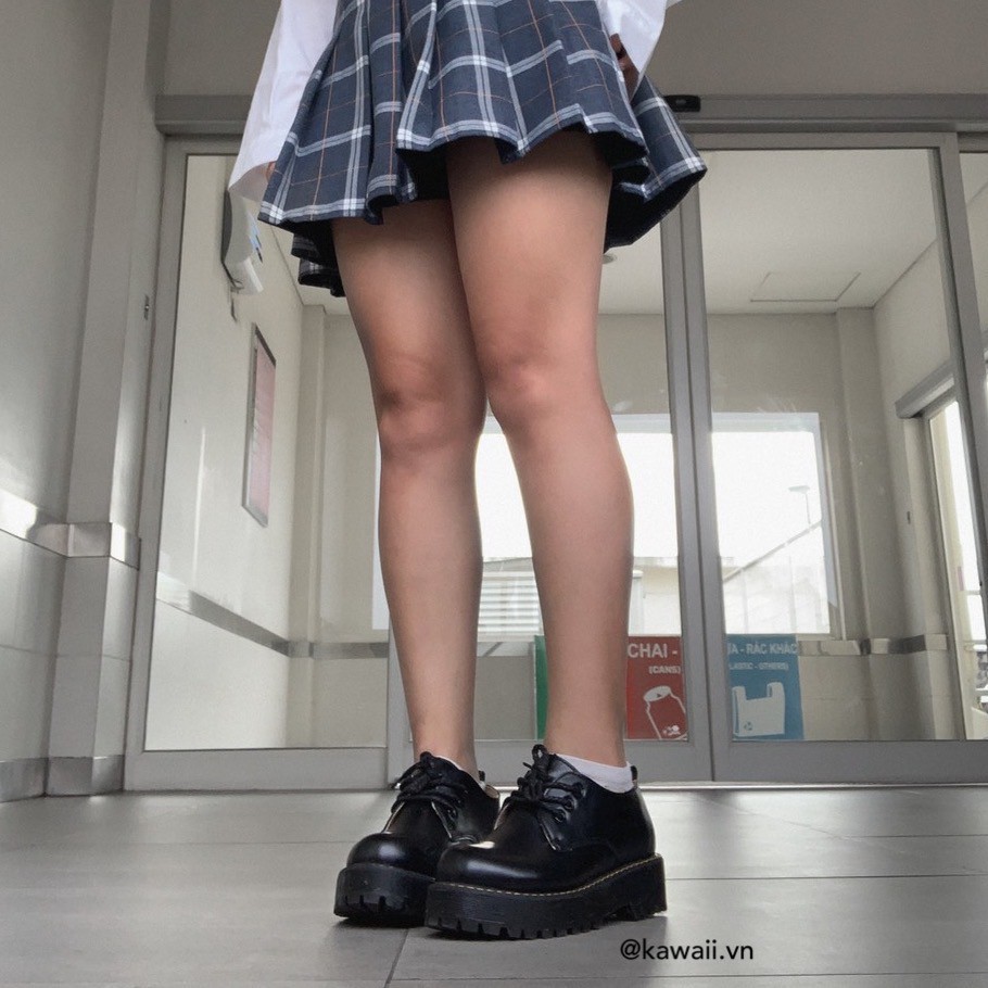 ulzzang [Có sẵn] Giày ALLEY OXFORDS bằng da thắt dây cao cấp (Ảnh thật shop tự chụp) | BigBuy360 - bigbuy360.vn