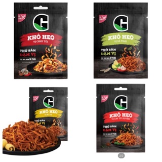 KHÔ HEO VỊ CHÁY TỎI/ CAY TỨ XUYÊN/ SẢ THÁI/ BƠ TỎI 25G