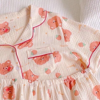 vải xô muslin con gấu bear